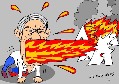 Cartoon: son of fire (medium) by yasar kemal turan tagged son,of,fire