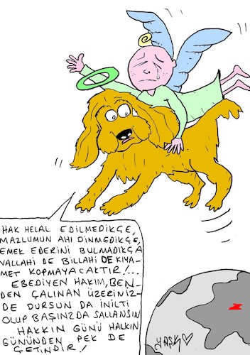 Cartoon: Turkey rape death of her dog (medium) by yasar kemal turan tagged turkey,rape,death,of,her,dog