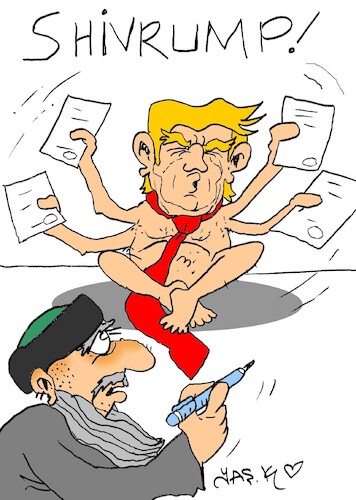 Cartoon: unbalanced madman (medium) by yasar kemal turan tagged unbalanced,madman