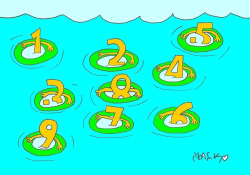 Cartoon: zero (medium) by yasar kemal turan tagged zero,figures,succor,sea
