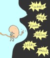 Cartoon: abortion debate (small) by yasar kemal turan tagged abortion,debate