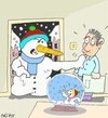 Cartoon: babaaa! (small) by yasar kemal turan tagged father,snowman,love,lantern,freedom