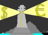 Cartoon: case of a lighthouse (small) by yasar kemal turan tagged case,lighthouse,euro,dollar,money,corruption