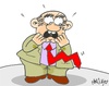 Cartoon: damage (small) by yasar kemal turan tagged damage,economy,rich,capital,indicator,tie