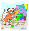 Cartoon: Favorite colors (small) by yasar kemal turan tagged red,bull,picture,colors,love