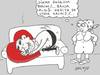 Cartoon: gift pillow (small) by yasar kemal turan tagged gift,pillow