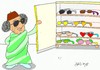 Cartoon: glasses (small) by yasar kemal turan tagged glasses,kaddafi,gaddafi