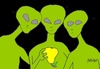 Cartoon: great review (small) by yasar kemal turan tagged great,review,ufo,love,pears,alien
