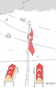 Cartoon: Mourning flags (small) by yasar kemal turan tagged mourning,flags
