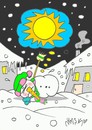 Cartoon: nightmare (small) by yasar kemal turan tagged nightmare,snowman,sun,love