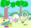 Cartoon: purify (small) by yasar kemal turan tagged purify,love,spew,chameleon,colors,nature