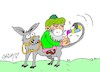 Cartoon: smart donkey (small) by yasar kemal turan tagged smart,donkey