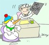 Cartoon: snow disease (small) by yasar kemal turan tagged snow,disease,snowman,doctor,love