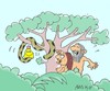 Cartoon: the first fun (small) by yasar kemal turan tagged the first fun