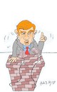 Cartoon: The wall delirium (small) by yasar kemal turan tagged the,wall,delirium