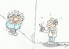 Cartoon: turning (small) by yasar kemal turan tagged turning