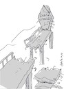 Cartoon: viaduct accident (small) by yasar kemal turan tagged viaduct,accident