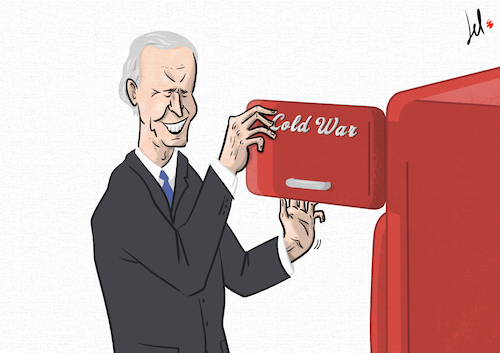 Cartoon: Cold war (medium) by Emanuele Del Rosso tagged biden,russia,putin,usa,biden,russia,putin,usa