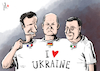 Cartoon: In the name of love? (small) by Emanuele Del Rosso tagged italy,germany,france,ukraine,war,russia