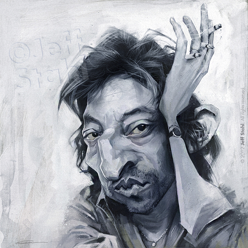 Cartoon: Serge Gainsbourg caricature (medium) by Jeff Stahl tagged serge,gainsbourg,caricature,jeff,stahl,illustration,french,singer,songwriter