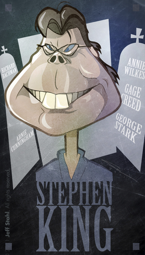 Cartoon: Stephen King (medium) by Jeff Stahl tagged stephen,king,literature,writer,caricature,jeff,stahl,illustration,freelance