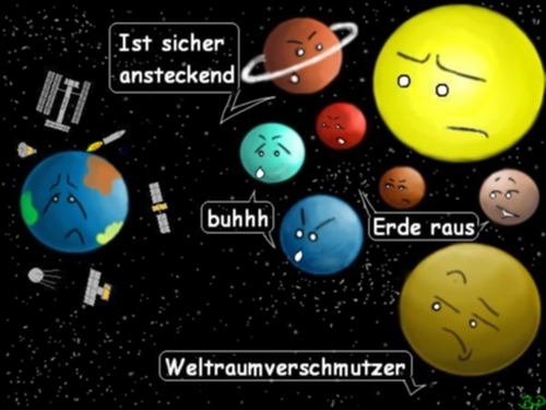 Cartoon: Umwelt (medium) by benni p-aus-e tagged world,univers,umweltverschmutzung