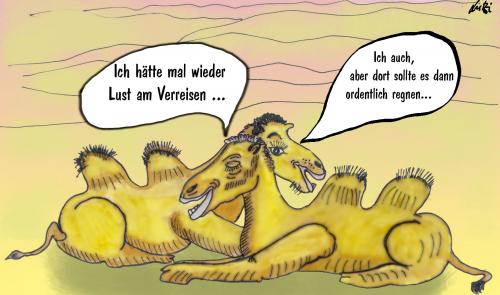 Cartoon: camels (medium) by Lutz-i tagged kamele,reisen