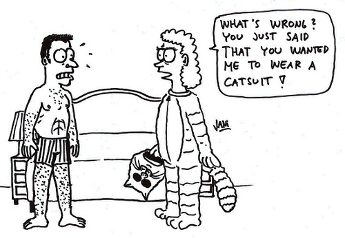 Cartoon: Catsuit (medium) by Jani The Rock tagged catsuit,fetish