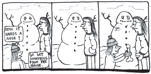 Cartoon: Nose job (medium) by Jani The Rock tagged snowman,nose,dildo