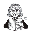 Cartoon: Good read (small) by Jani The Rock tagged missmarple,agathachristie,dildo,book,grandma