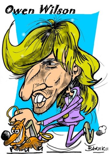 Cartoon: Owen Wilson (medium) by Bartik tagged dessins,bartik,caricature,owen,wilson,acteur,americain,comique