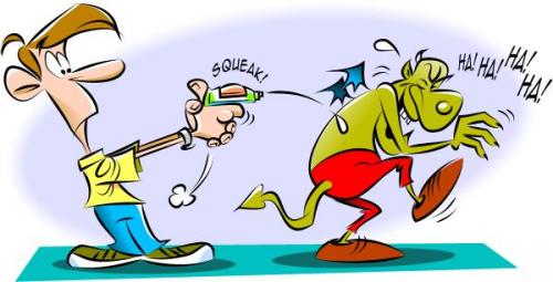 Cartoon: Squeak! (medium) by Zeb tagged religious,devil
