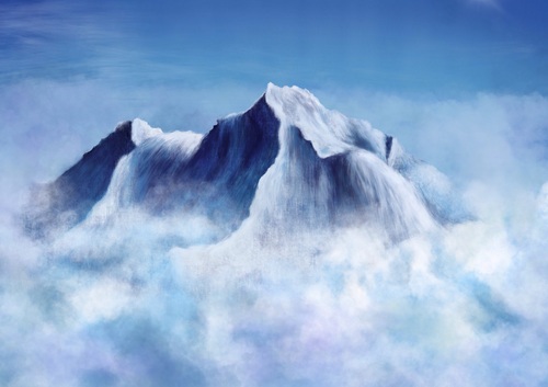 Cartoon: Au ciel (medium) by alesza tagged clouds,himmel,wolken,berg,natur,nature,erfrischung,refreshing,sky,mountains