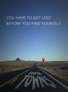 Cartoon: Get Lost - Find Yourself (small) by alesza tagged papertowns,paper,towns,get,lost,find,yourself,submission,highway,graphic,design,contest,competition,unikatdesign,john,green,margos,spuren