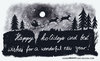 Cartoon: Happy holidays (small) by alesza tagged happy,holidays,christmas,weihnachten,new,year,neu,jahr,neujahr,greetings