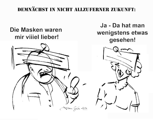 Cartoon: Nach Corona - Brett vorm Kopf (medium) by Jean Genie tagged corona,dummheit,wähler,menschen,corona,dummheit,wähler,menschen