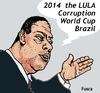 Cartoon: World Corruption Cup Brazil 2014 (small) by Fusca tagged corruption,lula,braxil,world,cup,2014