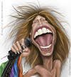 Cartoon: Steven Tyler (small) by lufreesz tagged steven,tyler,caricature,aerosmith,rock,star,caricatura