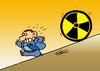 Cartoon: escape from nuclear (small) by fragocomics tagged nuclear debate italy berlusconi future japan earthquake security