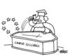 Cartoon: G8  victim european sentence (small) by fragocomics tagged g8,carlo,giuliani,victim,repression,italy,government,police