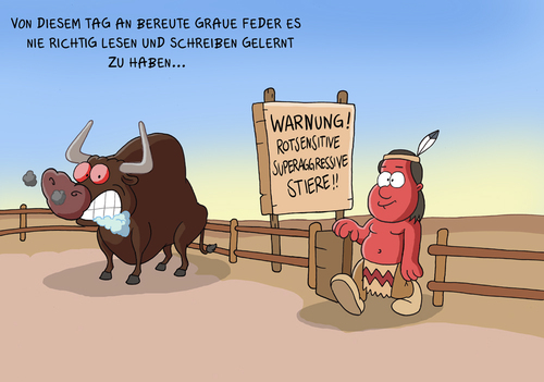 Cartoon: aggressiver stier (medium) by ChristianP tagged aggressiver,stier