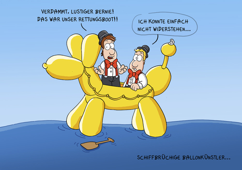 Cartoon: ballon-künstler (medium) by ChristianP tagged kuenstler,ballon