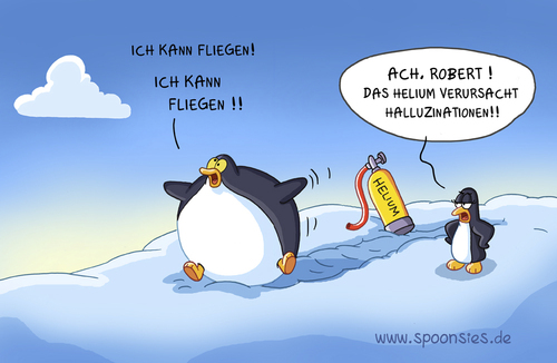 Cartoon: pinguinhelium (medium) by ChristianP tagged pinguinhelium