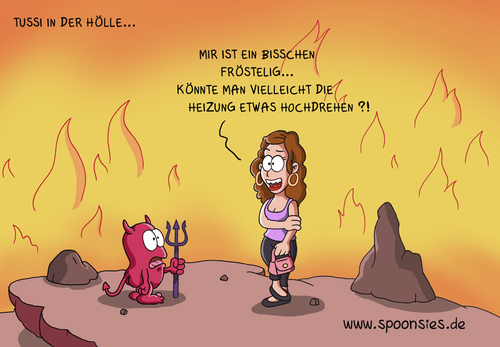 Cartoon: tussi in der hölle (medium) by ChristianP tagged tussi,in,der,hölle