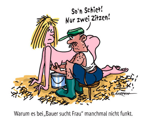 Cartoon: Bauer sucht Frau (medium) by rpeter tagged melken,zitzen,bauer,sucht,frau
