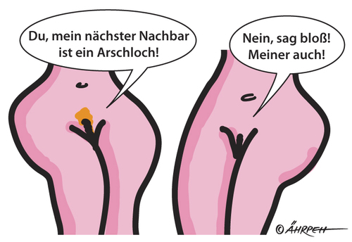 Cartoon: Gemeinsamer Nachbar (medium) by rpeter tagged frau,nackt,sexy