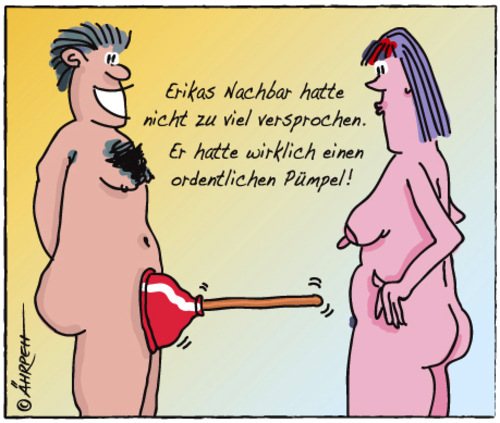 Cartoon: Pümpel (medium) by rpeter tagged pümpel,mann,frau,nackt
