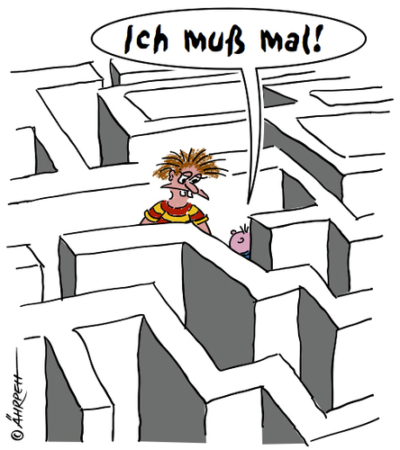 Cartoon: Vaterfreuden (medium) by rpeter tagged labyrinth,kind,kinder,vater