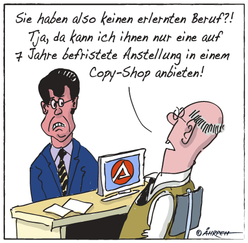 Cartoon: Was wird jetzt aus Gutti? (medium) by rpeter tagged guttenberg,arbeitsamt,plagiat,kopieren