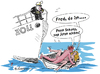 Cartoon: Der Staat sieht alles! (small) by rpeter tagged mann,frau,boot,zoll,staat,wasser,sex,liebe,nackt